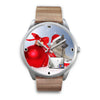 Norwegian Elkhound Dog Colorado Christmas Special Wrist Watch