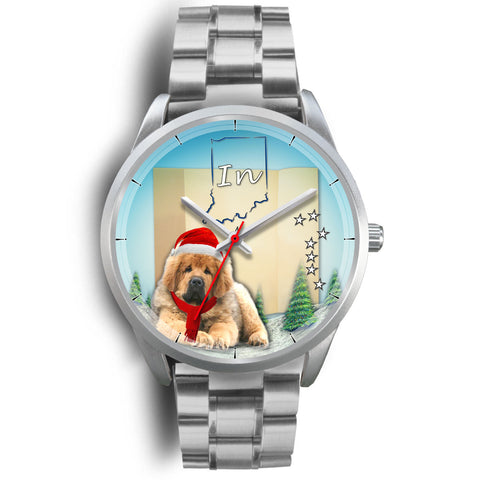 Cute Tibetan Mastiff Indaina Christmas Special Wrist Watch