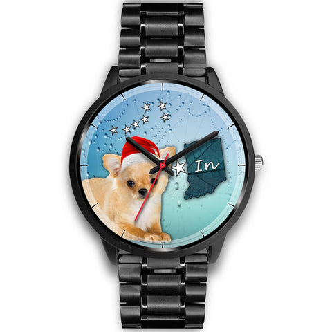 Chihuahua Dog Indiana Christmas Special Wrist Watch