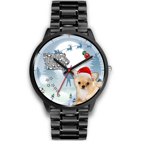 Cute Chihuahua Iowa Christmas Special Wrist Watch