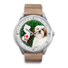 Cheerful Lhasa Apso Dog New Jersey Christmas Special Wrist Watch
