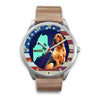 Lovely Bloodhound Dog Maine Christmas Special Wrist Watch