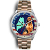 Lovely Bloodhound Dog Maine Christmas Special Wrist Watch