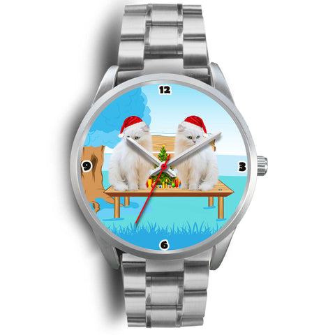 Lovely White Persian Cats Christmas Special Wrist Watch