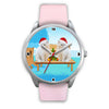 Lovely White Persian Cats Christmas Special Wrist Watch