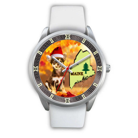 Chihuahua Dog Maine Christmas Special Wrist Watch