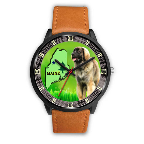 Leonberger Dog Maine Christmas Special Wrist Watch