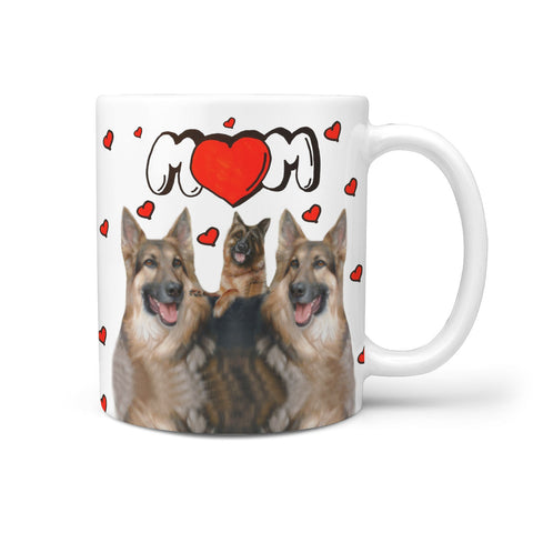 German Shepherd MOM Print 360 White Mug