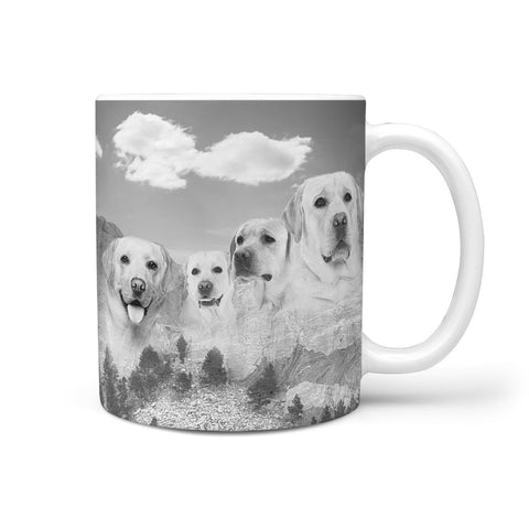 Labrador Retriever Rushmore B/W Print 360 Mug