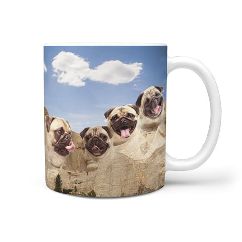 Pug Rushmore Mount Print 360 Mug