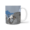 Bulldog Rushmore Print 360 White Mug