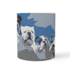 Bulldog Rushmore Print 360 White Mug