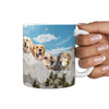 Amazing Golden Retriever Mount Rushmore Print 360 Mug