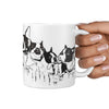 Cute Boston Terrier Rushmore Mount Print 360 White Mug