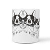 Cute Boston Terrier Rushmore Mount Print 360 White Mug