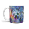 Colorful Cute Yorkie Dog Print 360 White Mug