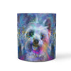 Colorful Cute Yorkie Dog Print 360 White Mug