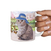Cute Scottish Fold Cat Print 360 White Mug