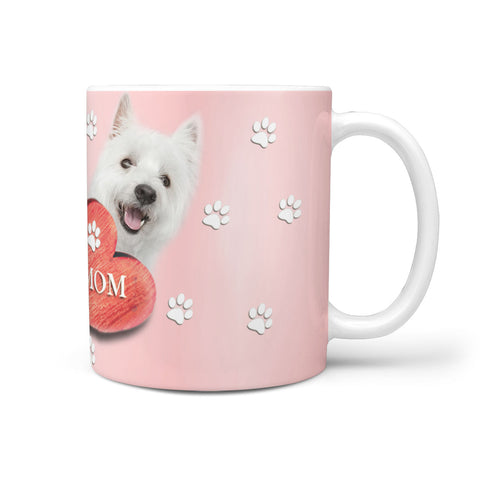 Cute Westie MOM Print 360 White Mug