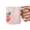 Cute Westie MOM Print 360 White Mug