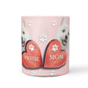 Cute Westie MOM Print 360 White Mug