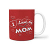 "Love Mom" Print 360 White Mug
