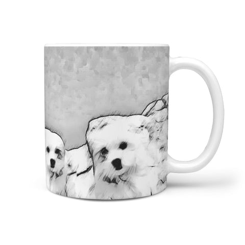 Cute Maltese Dog Rushmore Mount Print 360 White Mug