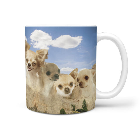 Chihuahua Mount Rushmore Print 360 Mug