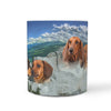 Lovely Dachshund Dog Mount Rushmore Print 360 Mug