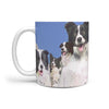 Cute Border Collie Mount Rushmore Print 360 White Mug