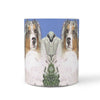 Australian Shepherd Mount Rushmore Print 360 White Mug