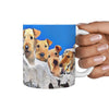 Airedale Terrier Mount Rushmore Print 360 White Mug