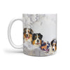 Lovely Australian Shepherd Dog Mount Rushmore Print 360 White Mug