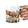 Vizsla Dog Mount Rushmore Print 360 White Mug