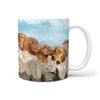 Lovely Vizsla Dog Mount Rushmore Print 360 White Mug