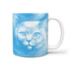 Amazing Russian Blue Cat Print 360 White Mug