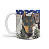 Doberman Pinscher Mount Rushmore Print 360 White Mug