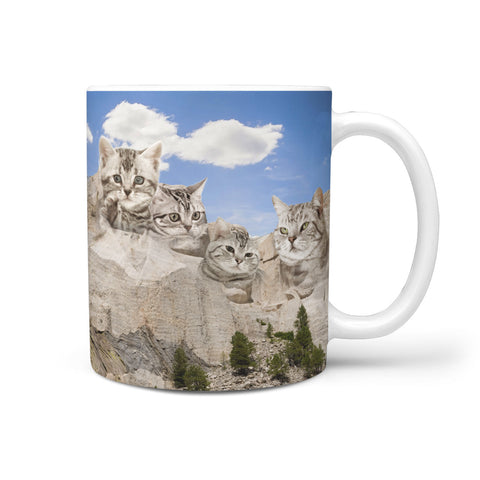 American Shorthair Cat Mount Rushmore Print 360 Mug