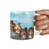 Shetland Sheepdog Art Mount Rushmore Print 360 Mug