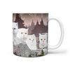 White Persian Cat Art Mount Rushmore Print 360 Mug