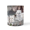 White Persian Cat Art Mount Rushmore Print 360 Mug