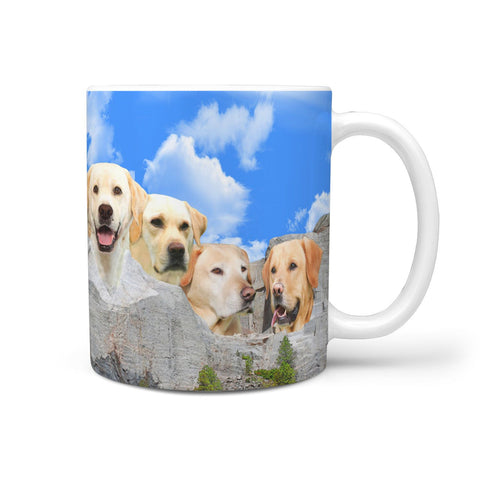 Labrador Retriever On Mount Rushmore Print 360 Mug