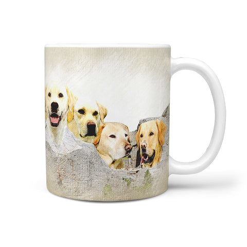 Labrador Color Sketch Mount Rushmore Print 360 Mug