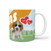 Cute Beagle Texas Print 360 White Mug