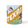 Cute Beagle Texas Print 360 White Mug