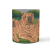 Shar Pei Dog Print 360 White Mug