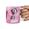 Siberian Husky Love Print 360 White Mug