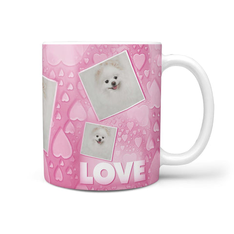 Pomeranian Dog Love Print 360 White Mug