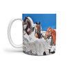 Thoroughbred Horse Mount Rushmore Print 360 White Mug