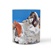 Thoroughbred Horse Mount Rushmore Print 360 White Mug